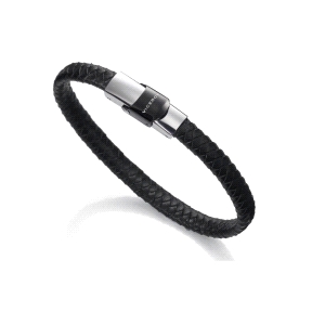 PULSERA ACERO BICOLOR IP NEGRO CAB FASHION                                                          