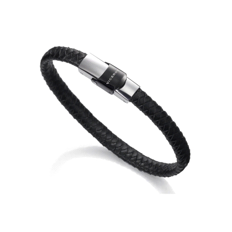 PULSERA ACERO BICOLOR IP NEGRO CAB FASHION                                                          