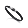 PULSERA ACERO BICOLOR IP NEGRO CAB FASHION                                                          