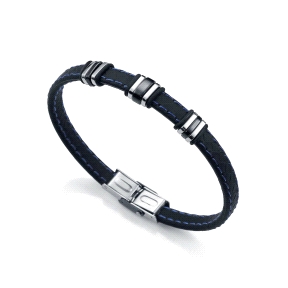 PULSERA  ACERO, IP NEGRO Y SILICONA SR FASHION                                                      