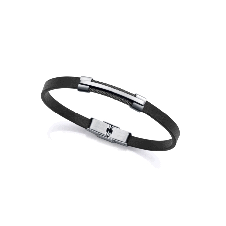 PULS ACERO IP NEGRO PIEL NEGRA SR FASHION                                                           