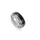 ANILLO ACERO IP NEGRO Y GRIS SR FASHION                                                             
