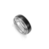 ANILLO ACERO IP NEGRO Y GRIS SR FASHION                                                             