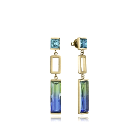 PEND ACERO IP DORADO CRISTAL SRA FASHION                                                            