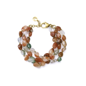 PULS ACERO IP DORADO PIEDRAS NAT SRA FASHION                                                        