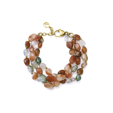 PULS ACERO IP DORADO PIEDRAS NAT SRA FASHION                                                        