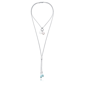 COLLAR ACERO CHAPADO PLATA PIED NAT SRA FSHN                                                        