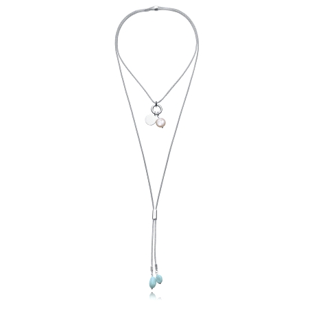 COLLAR ACERO CHAPADO PLATA PIED NAT SRA FSHN                                                        