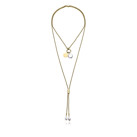 COLLAR ACERO IP DORADO MADRE PERLA SRA FSHN                                                         