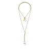 COLLAR ACERO IP DORADO MADRE PERLA SRA FSHN                                                         