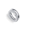 ANILLO ACERO CHAPADO PLATA DOBLE SRA FASHION                                                        