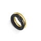 ANILLO ACERO IP DORADO Y NEGRO DOBL SRA FSHN                                                        