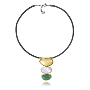 COLLAR ACERO IP PIEDRA NAT MADR PER SRA FSHN                                                        