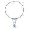 COLLAR ACERO CHAPADO PLATA PIED NAT SRA FSHN                                                        