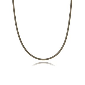 COLLAR ACERO Y TITANIO IP MARRON SRA FASHION                                                        