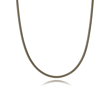 COLLAR ACERO Y TITANIO IP MARRON SRA FASHION                                                        