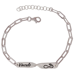 Pulsera plata de ley Vínculo Infinito                                                               