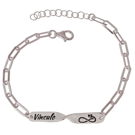 Pulsera plata de ley Vínculo Infinito                                                               