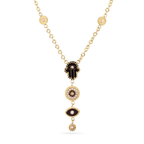 Collar Anartxy Mano de fátima y ojo turco, amuletos                                                 