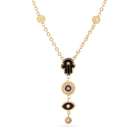 Collar Anartxy Mano de fátima y ojo turco, amuletos                                                 