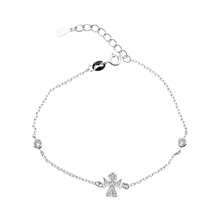 Pulsera plata de ley angel                                                                          