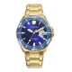 RELOJ ACERO IP DORADO Y AZUL BRAZALETE SR VA                                                        