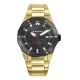 RELOJ ACERO IP DORADO Y NEGRO BRAZALETE SR VA                                                       