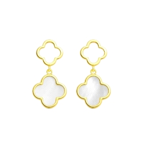 Pendientes Plata Chapados trebol                                                                    