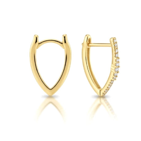 Aros plata chapados triangulo                                                                       