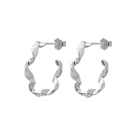 AROS PLATA RIZADO CON CIRCONITAS                                                                    