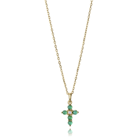 COLLAR PLATA DE LEY BAÑO ORO PIEDRA SRA JWLS                                                        