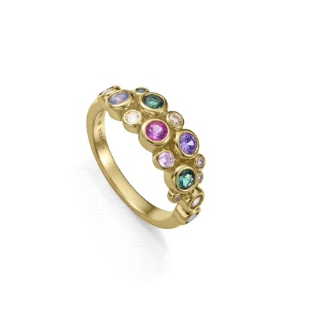 ANILLO PLATA DE LEY BAÑO ORO CIRC SRA JEWELS                                                        