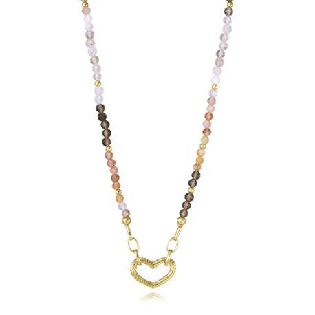 COLLAR PLATA DE LEY BAÑO ORO PIEDR SRA JWLS                                                         