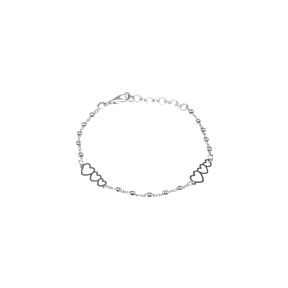 Pulsera plata de ley bolitas intercaladas                                                           