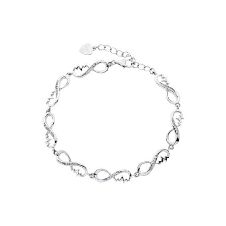 PULSERA PLATA INFINITOS                                                                             