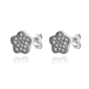 Pendientes plata de ley flor                                                                        