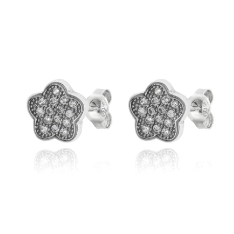 Pendientes plata de ley flor                                                                        