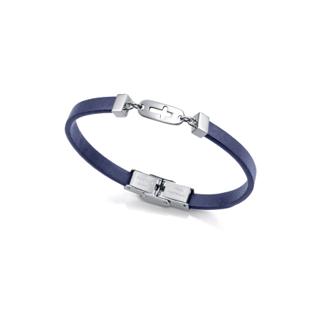 PULS ACERO Y PIEL AZUL CRUZ NIÑO FASHION                                                            