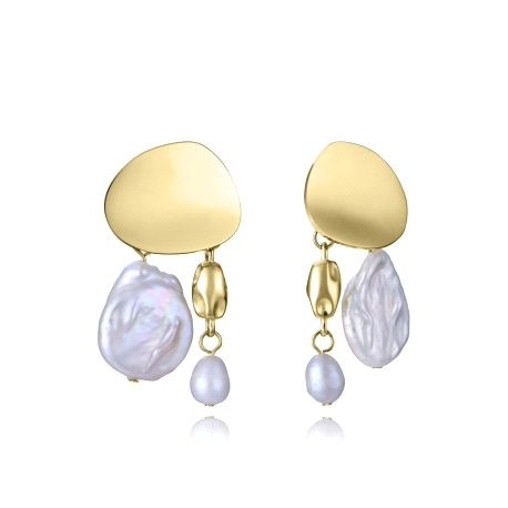 PEND ACERO IP DORADO PERLA NAT SRA FASHION                                                          