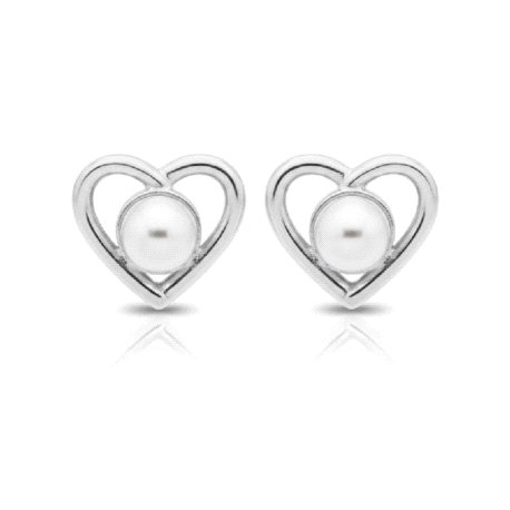 Pendientes plata de ley corazón                                                                     