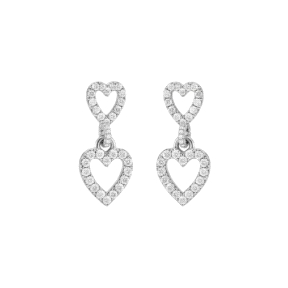 Pendientes plata de ley corazón                                                                     