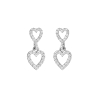 Pendientes plata de ley corazón                                                                     