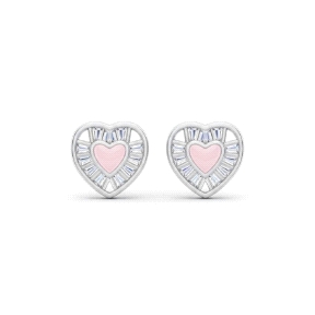 Pendientes plata de ley corazón                                                                     