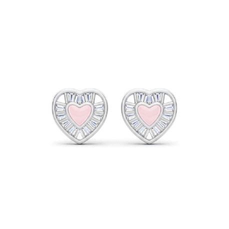 Pendientes plata de ley corazón                                                                     