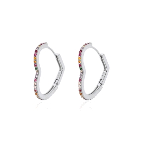 Aros plata de ley corazón                                                                           