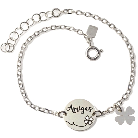 Pulsera plata de ley amigas                                                                         