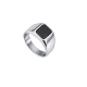 ANILLO ACERO PIEDRA NEGRA NAT SR FASHION                                                            