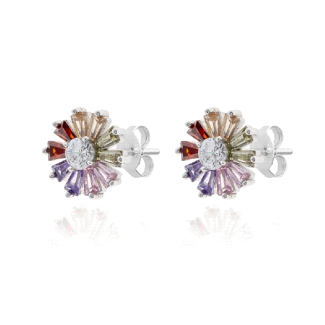 Pendientes plata de ley flor                                                                        