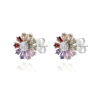 Pendientes plata de ley flor                                                                        