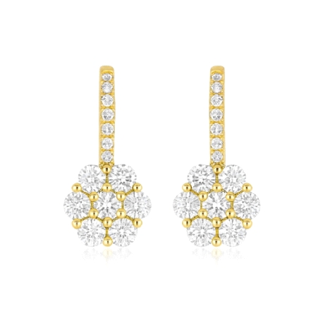 Pendientes plata chapada roseta                                                                     